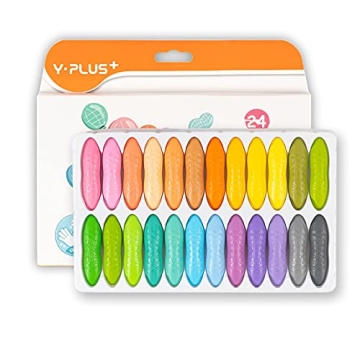YPLUS Peanut Crayons 24 Colors Washable Non-Toxic for Toddlers
