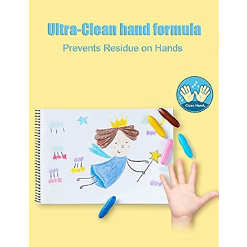 YPLUS Peanut Crayons 24 Colors Washable Non-Toxic for Toddlers