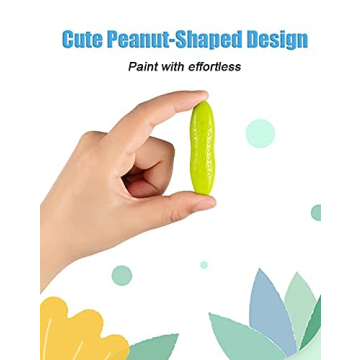 YPLUS Peanut Crayons 24 Colors Washable Non-Toxic for Toddlers