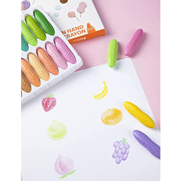 YPLUS Peanut Crayons 24 Colors Washable Non-Toxic for Toddlers