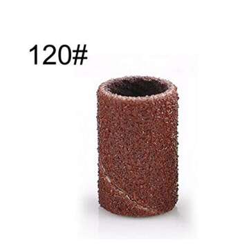 100pcs Professional Sanding Bands Nail Manicure #120 GRIT FILE SAND PIECE SET