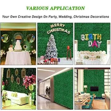 24PCS Boxwood Panels, 20"x20" Grass Wall Panel, Boxwood Hedge Wall Panels, Grass Wall Backdrop, UV Protected Privacy Hedge Screen for Indoor, Garden, Fence, Backyard and Outdoor Wedding Decor