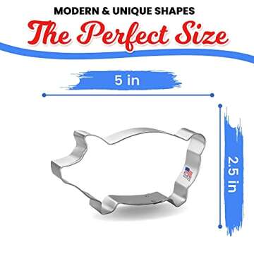 Foose 5-Inch Marranitos Pig Cookie Cutter for Fun Baking