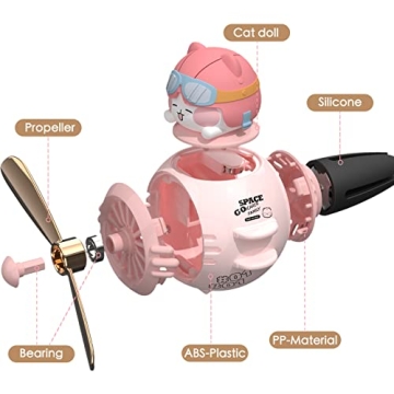 Cute Car Air Freshener with Rotating Cat Pilot