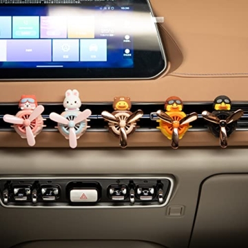 Cute Car Air Freshener with Rotating Cat Pilot