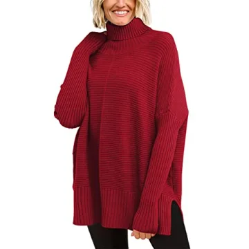 EFAN Women's Turtleneck Oversized Sweater for Trendy Style