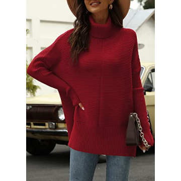 EFAN Women's Turtleneck Oversized Sweater for Trendy Style