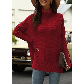 EFAN Women's Turtleneck Oversized Sweater for Trendy Style