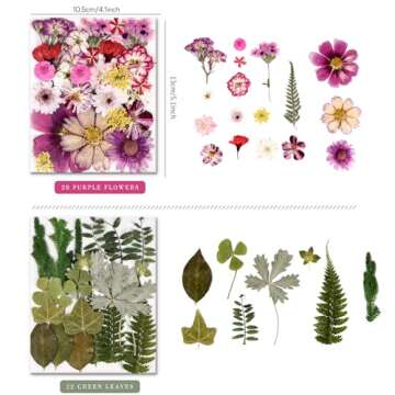 Nisetten 110+PCS Pressed Flowers for Creative Crafts