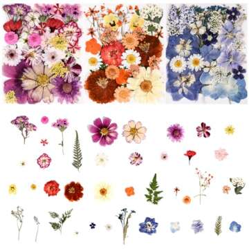 Nisetten 110+PCS Pressed Flowers for Creative Crafts