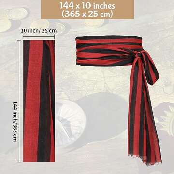 Zando Unisex Pirate Costume Accessories for All Occasions