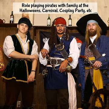 Zando Unisex Pirate Costume Accessories for All Occasions