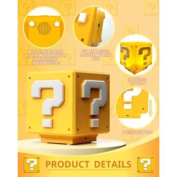 NESIMY Super Bros Toys Illusion Night Light for Kids with Game Sound Effects NightLight Decor Merchandise As Gifts for Kids and Fans