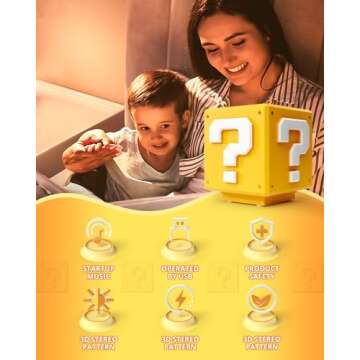 NESIMY Super Bros Toys Illusion Night Light for Kids with Game Sound Effects NightLight Decor Merchandise As Gifts for Kids and Fans