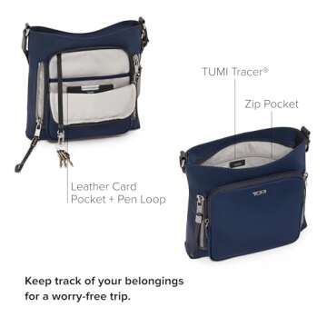 TUMI - Voyageur Tyler Crossbody - Nylon Crossbody Bag - Business, Travel Bag - Stain, Water-Resistant - Stylish Purse - Indigo