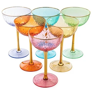 Stunning Vintage Art Deco Coupe Glasses Set for Celebrations