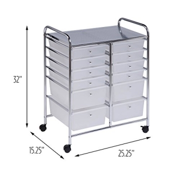 Honey-Can-Do Rolling Storage Cart with 12 Drawers