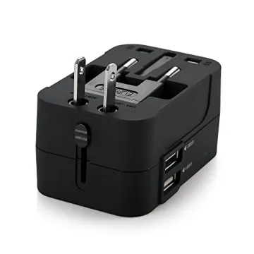 JOOMFEEN Universal Travel Adapter Dual USB Worldwide Charging
