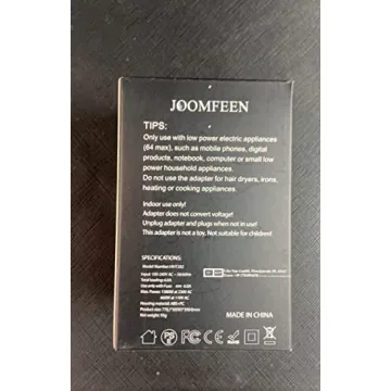 JOOMFEEN Universal Travel Adapter Dual USB Worldwide Charging