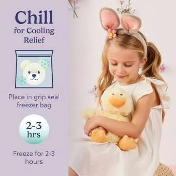 warmies Microwavable & Weighted Stuffed Animals, Duck - Heated Stuffed Animal Plushie for Warmth & Comfort - Cute Soft Plush Toys for Adults & Children (Boys, Girls, Babies & Toddlers)