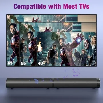 Versatile Puriom Sound Bar with Bluetooth 5.3 and EQ Modes
