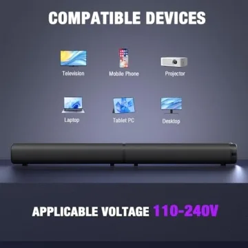 Versatile Puriom Sound Bar with Bluetooth 5.3 and EQ Modes