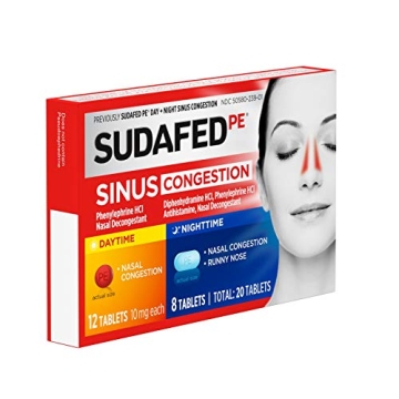 Sudafed PE Day Night Sinus Relief Tablets 20 Count