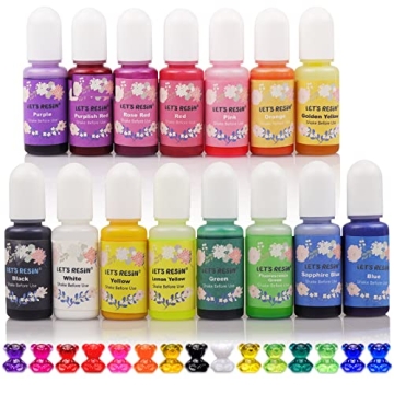 LET'S RESIN Vibrant Epoxy Dye Set for Crafting