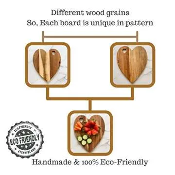Premium Handmade Acacia Wood Charcuterie Board by Kozy Kitchen