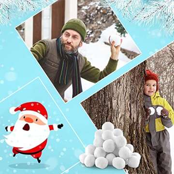 KUANGO 30 Pack Snowball Toys Fight for Kid, Large Size Snowball for Tossing Game Indoor Outdoor Boys & Girls Ideas Family Fun