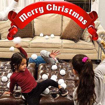 KUANGO 30 Pack Snowball Toys Fight for Kid, Large Size Snowball for Tossing Game Indoor Outdoor Boys & Girls Ideas Family Fun