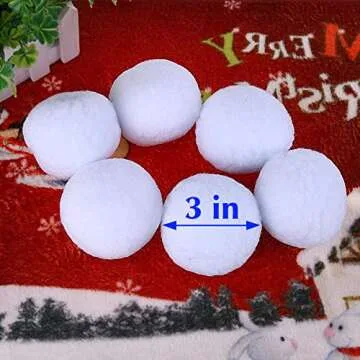 KUANGO 30 Pack Snowball Toys Fight for Kid, Large Size Snowball for Tossing Game Indoor Outdoor Boys & Girls Ideas Family Fun