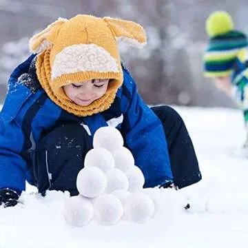 KUANGO 30 Pack Snowball Toys Fight for Kid, Large Size Snowball for Tossing Game Indoor Outdoor Boys & Girls Ideas Family Fun
