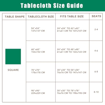 Biscaynebay Textured Tablecloth 90x90 for Stylish Dining