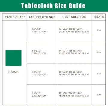 Biscaynebay Textured Tablecloth 90x90 for Stylish Dining