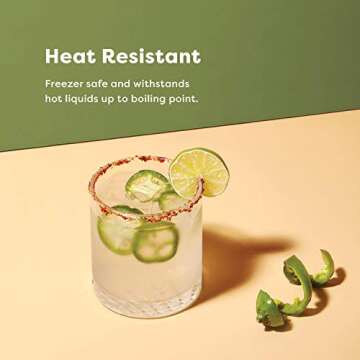 Durable 8oz Stemless Martini Glass Set of 4 - TOSSWARE