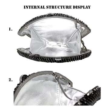 Chaliwini Black Evil Eye Clutch for Women Evening Bags