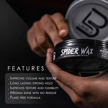 L3 Level 3 Spider Wax - Long Lasting and Strong Hold Improve your Hair Volume and Texture - Level Th...