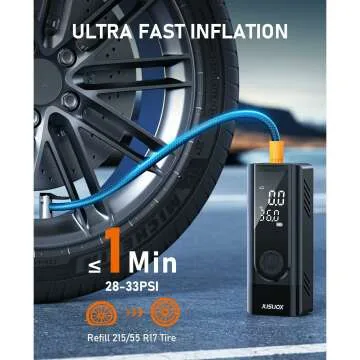 150PSI Portable Tire Inflator - Dual Power Air Pump