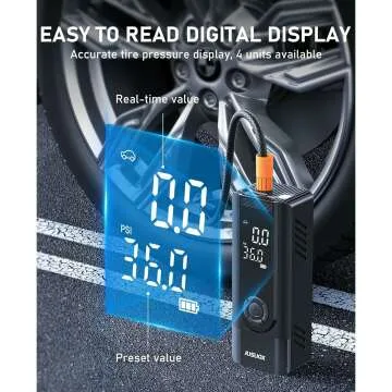 150PSI Portable Tire Inflator - Dual Power Air Pump