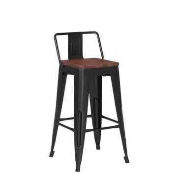 HAOBO 26" Low Back Metal Counter Stool Set of 4