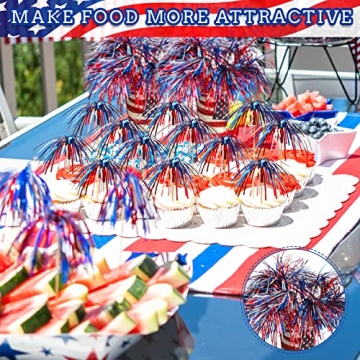 200 4th of July Cupcake Toppers for Celebration