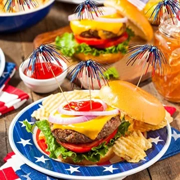 200 4th of July Cupcake Toppers for Celebration