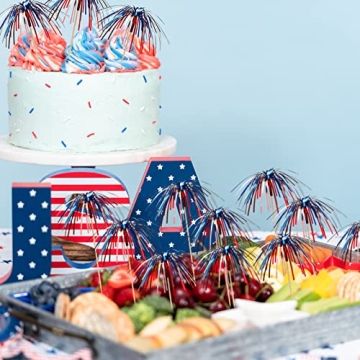 200 4th of July Cupcake Toppers for Celebration