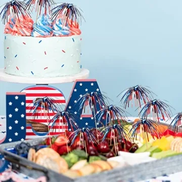 200 4th of July Cupcake Toppers for Celebration