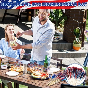 200 4th of July Cupcake Toppers for Celebration