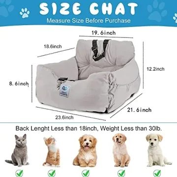 Aidou Dog Car Seat for Travel Comfort and Safety