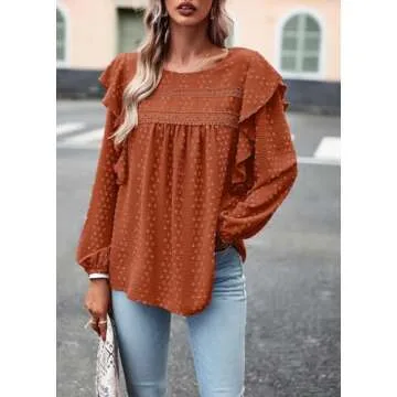 PRETTYGARDEN Women's Elegant Loose Fit Tunic Top