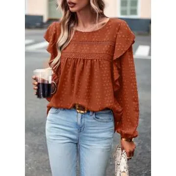 PRETTYGARDEN Women's Elegant Loose Fit Tunic Top