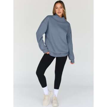 Trendy Queen Women's Oversized Sweatshirts - Fashionable Comfort